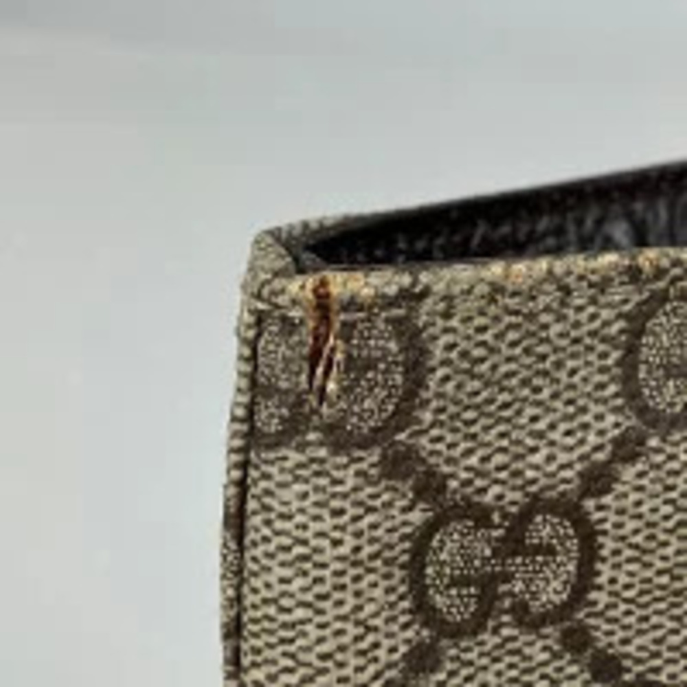 Gucci handbag bag tote GG brown canvas Brown